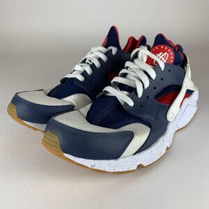 Nike Air Huarache Navy Blue Red White Gum Bottom Sneakers 777330-962 Mens 11